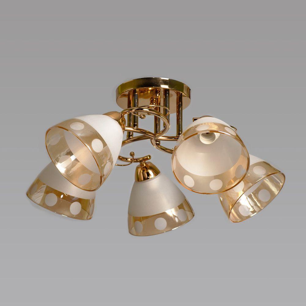 Люстра стельова на п'ять плафонів