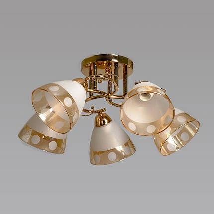 Люстра стельова на п'ять плафонів, фото 1