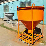 Конусний бункер для бетону, неповоротна баддя БН-1.5 (куб.м), фото 2