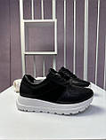 Кросівки жіночі Arcoboletto чорні шкіряні повсякденні демісезонні модні, фото 3