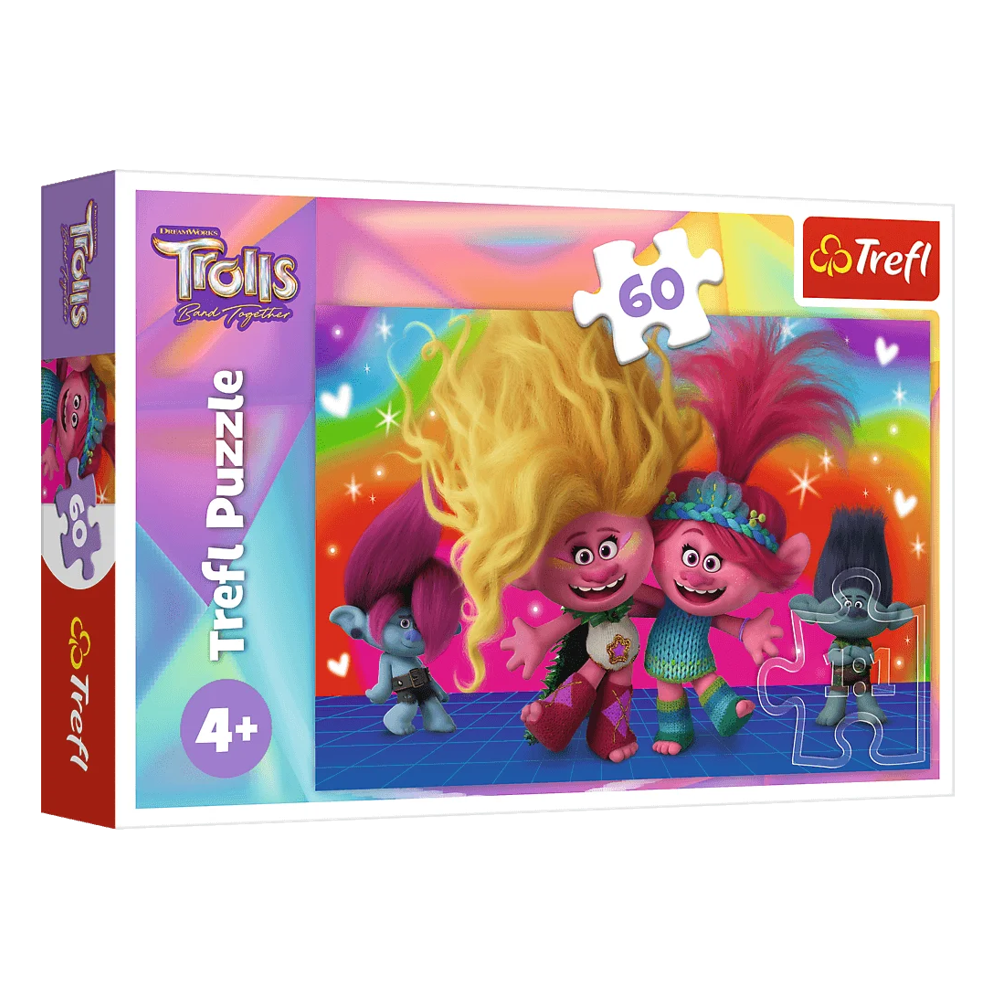 Пазл "Дружелюбні тролі", 60 элементов Trefl Disney (5900511173864), фото 1