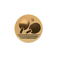 Жетон-наклейка 25мм Zelart Пинг-понг 25-0071 цвет золотой sh