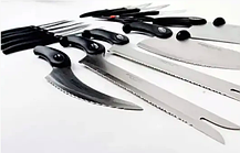 Набір кухонних ножів Miracle — професійне заточування, 13 предметів (ніж для м'яса, сиру, випічки, стейків), фото 3