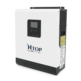 Гібридний інвертор NTOP NTP3000-24, 3000W, 24V, струм заряду  0-70A, 160-275V, ШIM-контролер (50А, 80 Vdc), фото 1