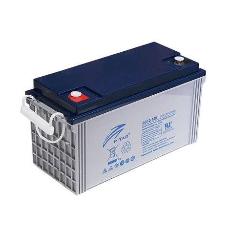 Акумуляторна батарея GEL RITAR DG12-120, Gray Case, 12V 120.0Ah (407 х 177 х 225) Q1/36, фото 1