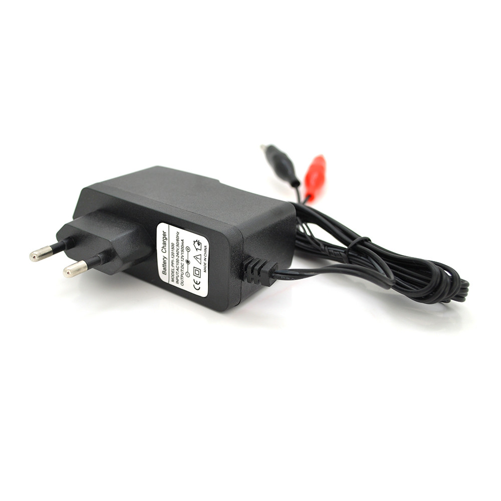 Автоматичний ЗП для акумулятора 12 V, HD-915, 100-240 V, 0.7-1.5 A (max.), крокодили (AGM/GEL/Lead)