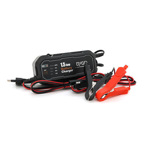 Автомобільний ЗП BYGD 12 V, 85-240 V, 1.5 А, LED-індикація, клеми (AGM/GEL/Lead), фото 1