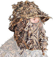 Маскувальний капелюх з 3D листочками та маскою на обличчя для снайпера тощо