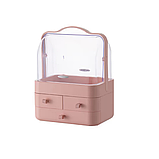 Органайзер для косметики 4 секції великий Three Drawers YM206-2, рожевий, фото 10