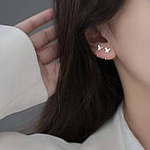 Сережки джекети гачки "Метелики" — срібне покриття 925 проби EGYPT SILVER