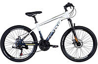 Велосипед сталь 26" SPACE NEPTUNE (035) AM DD трещотка рама-15" бело-синий 2024 подножка