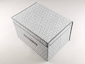 Коробка-органайзер Sl40 Ш 40*Д 30*25 см. Колір сірий для зберігання одягу, взуття чи невеликих предметів
