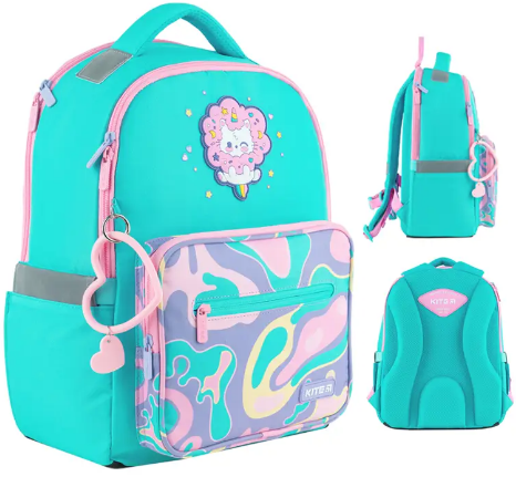 Рюкзак "Kite" Education Rainbow Catcorn 2від.,4карм. №K24-770M-3(8)