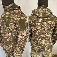 Тактическая куртка ветровка Хищник Таслан DK водонепроницаемая материал Украина камуфляжная тактическая куртка