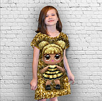 Платье-туника 3D принт с куклой лол (lol) 02