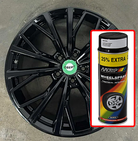 Фарба (емаль) для дисків Motip Wheelspray, 500 мл Аерозоль Чорний