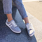 Шкіряні жіночі сірі кеди, фото 6