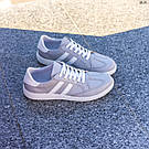 Шкіряні жіночі сірі кеди, фото 3