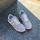 Шкіряні жіночі сірі кеди, фото 7