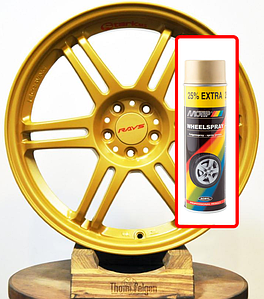 Фарба (емаль) для дисків Motip Wheelspray, 500 мл Аерозоль Золотистий