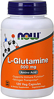 Глютамин NOW L-Glutamine 500 мг 120 капс хит продаж Vitaminka