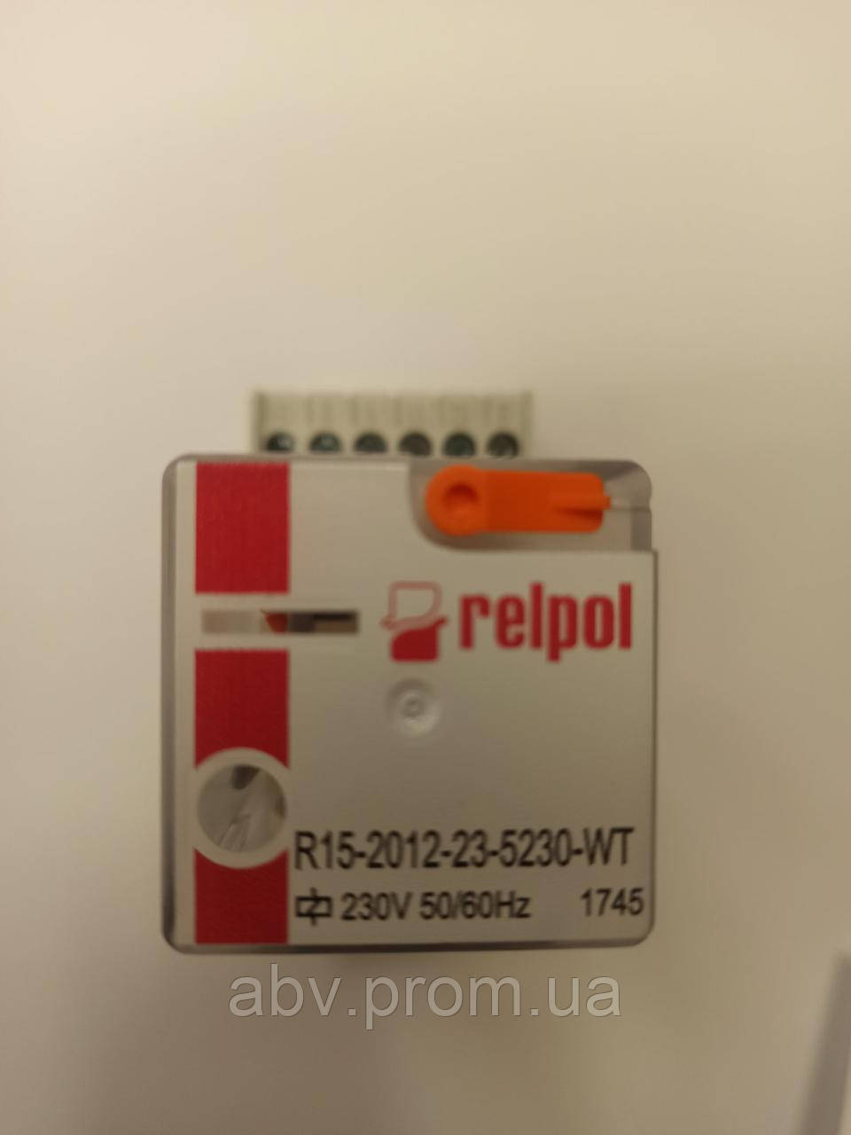 R15-2012-23-5230-WT RELPOL Реле проміжне електромагнітне 3CO 10A 230VAC, фото 1