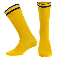 Гетры футбольные юниорские Zelart CO-5602 цвет желтый-синий sh