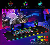 Игровой коврик для мыши с подсветкой RGB LED Светодиодный с подсветкой 800x300