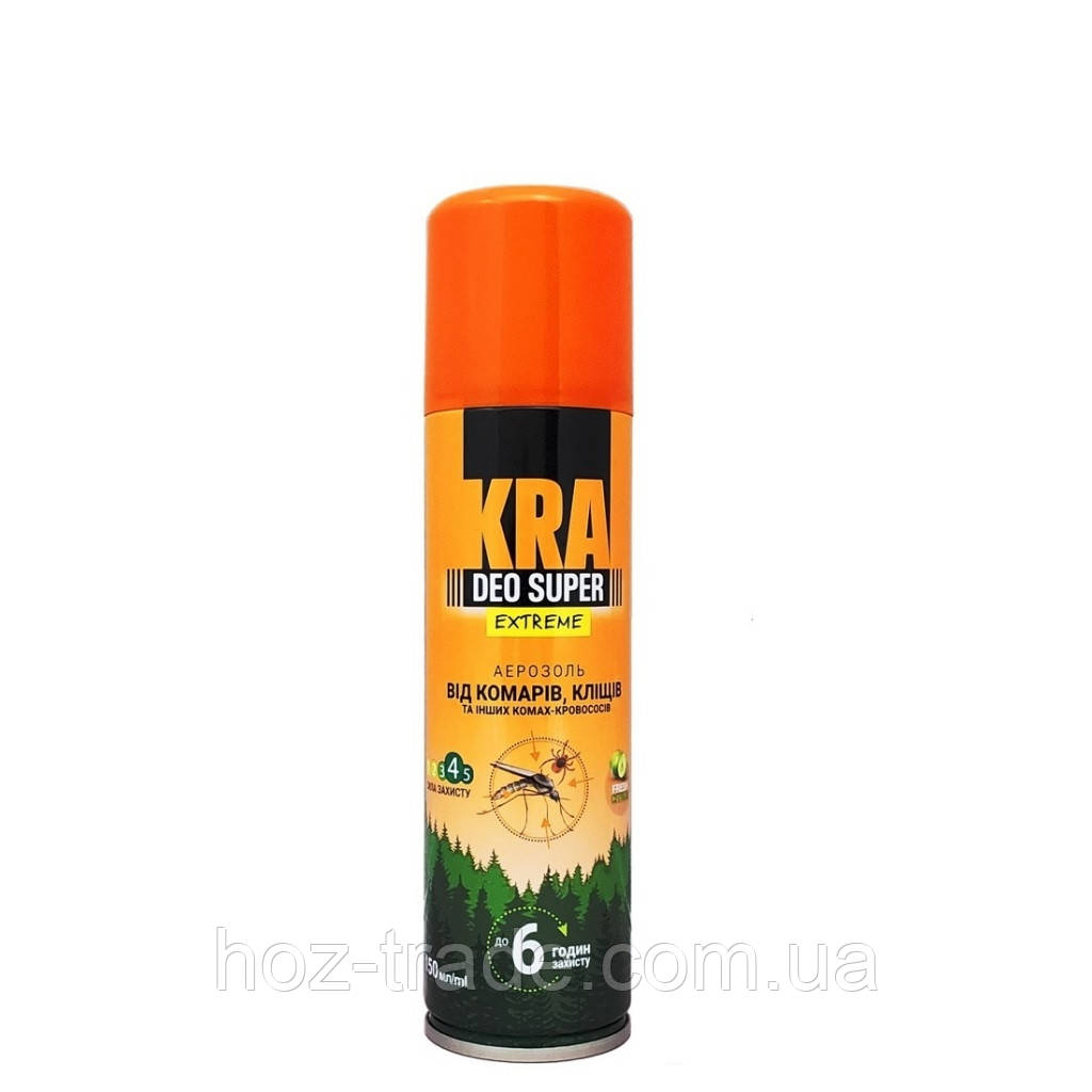 АЕРОЗОЛЬ ВІД КОМАРОВ KRA DEO EXTREME 6.150 мл