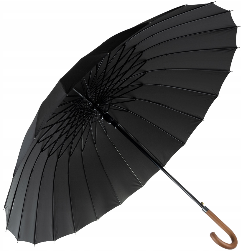 Автоматична парасолька тростина з чохлом на 24 спиці Malatec 24 чорний Польща