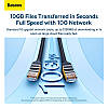 Кабель для інтернету 20 метрів BASEUS |2хRJ45/Cat 7/10 Гбит/с| Чорний WKJS010901, фото 8