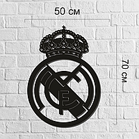 Настенный логотип Реал Мадрид, футбольная эмблема на стену из дерева большой значок подарок болельщику футбола