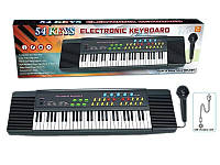 Пианино синтезатор детский (7 инструментов, 7 ритмов, 5 битов, запись, микрофон, провод для динамика) 5438 B