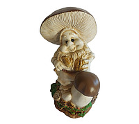 Декоративная статуэтка "Гном гриб" Слоновая Кость