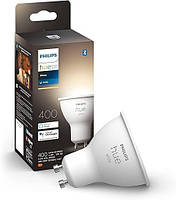 Лампочка Philips Hue White GU10 400 lm, затемнение, теплый белый свет, управление через приложение
