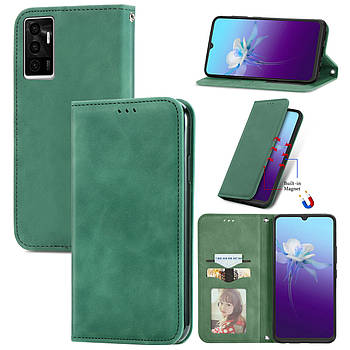 Чохол-книжка Skin Feel Leather Wallet для Vivo V23e Green