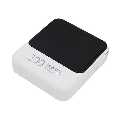 Powerbank Yoozone 20000 mAh з вбудованими кабелями, фото 1