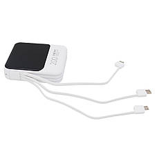 Powerbank Yoozone 20000 mAh з вбудованими кабелями, фото 4