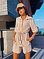 Літній костюм із шортами та вільною сорочкою з поясом (р. 42-48), фото 4