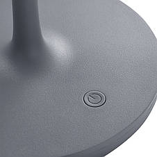 Переносний LED світильник 2700К сірий метал/білий пластик 20х35 см, фото 2