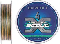 Шнур Brain Scout 4X 150m (camo) 0.080mm 4.4kg