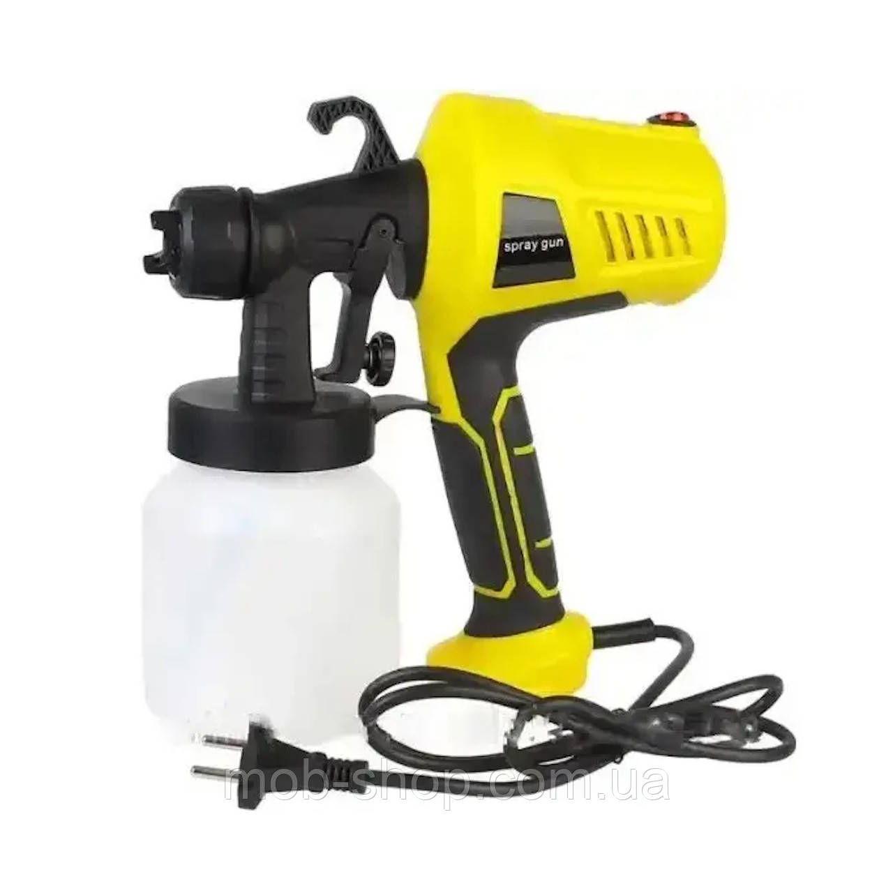 Краскопульт електричний Electric Paint жовтий. Фарборозпилювач з регулюванням подачі фарби, фото 1
