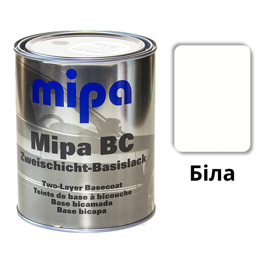Біла Металік база авто фарба Mipa 1 л