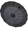 Зонт мужской черный 16 спиц "анти ветер", фото 3