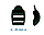 Пряжка затяжка пластикова 3-х щілинна 20 мм \ чорна \ пластик \1604, фото 2