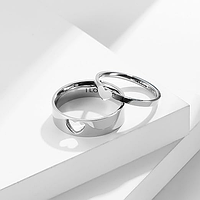 Безразмерные парные кольца для влюбленных S925, надпись I love you, серебрянные кольца, обручальные кольца, b2