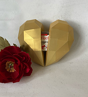 PaperKhan конструктор из картона 3D сердце валентинка открытка Паперкрафт Papercraft день влюбленных подарок