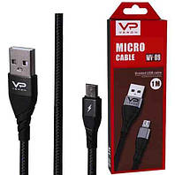 Заряднее устройство адаптер для мобильного телефона MV09 Micro Braided USB cable 2m