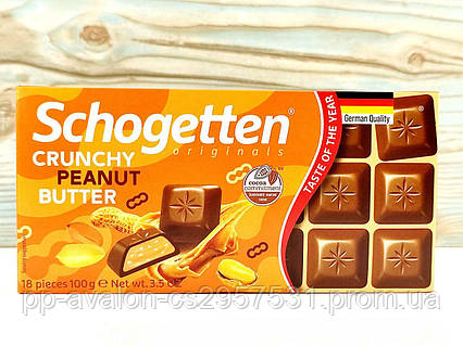 Шоколад Schogetten Crunchy Peanut Butter 100 г Німеччина