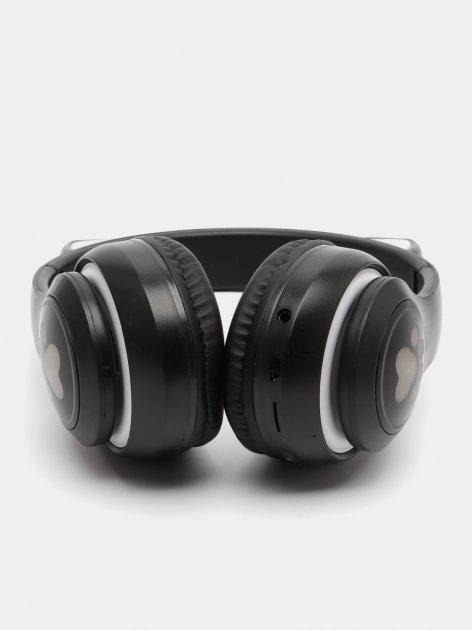 Бездротові навушники зі світними вушками чорні гарні бездротові навушники 400 мА·год Навушники кішечки - фото 9 - id-p2186720384